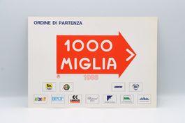 Mille Miglia Teilnehmerliste/Startaufstellung 1988 Prospekt