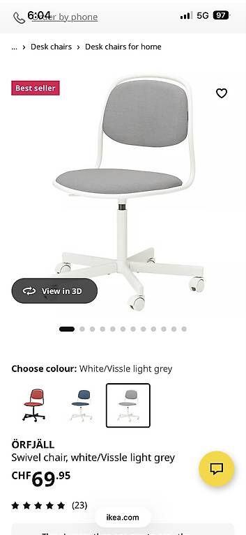 Sedie: Schreibtischstuhl ÖRFJÄLL IKEA – Usato da Zürich venduto da eli_ry7v 3