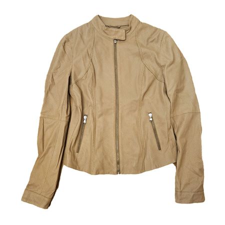 Veste en cuir d'agneau "Leonardo" Made in Italy - T.38