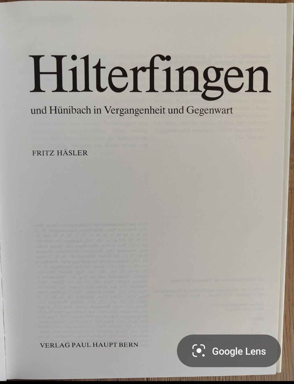 Libri: Hilterfingen – Usato da Sigriswil venduto da Ricola1977 1