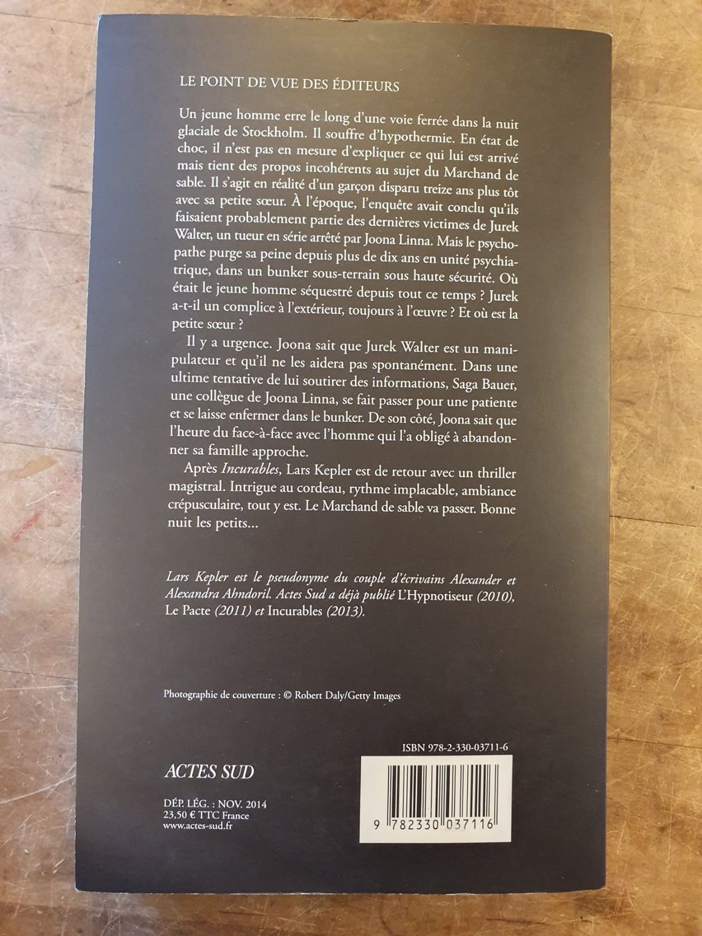 Libri: Le Marrchand de sable - Lars Kepler - Actes – Usato da Zürich venduto da loosebone 7