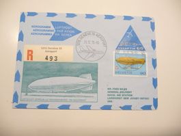 1975  Zeppelin -Luftpost Aerogramm  /  Genève-Lakehurst