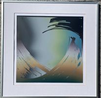 Moderne Lithographie Kunst abstrakt farbig guter Zustand