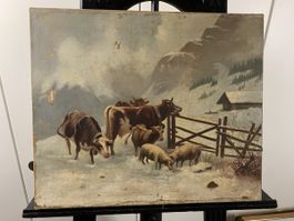 Kühe auf der Alp 19.JH