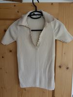 Sandro Paris Stricktop Kurzarm beige Gr.0 Top Zustand