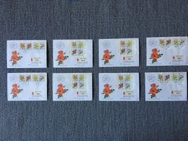 Pro Juventute 1977 FDC gelaufen mit Tabs