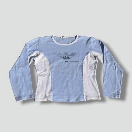 Giorgio Armani vintage blue longsleeve y2k style women