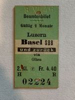 SBB Edmondson Karton Billett 1946