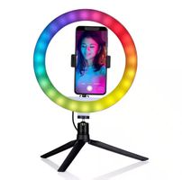 GRUNDIG Selfie Ringlicht farbig mit Stativ mit 150 LEDs 26cm