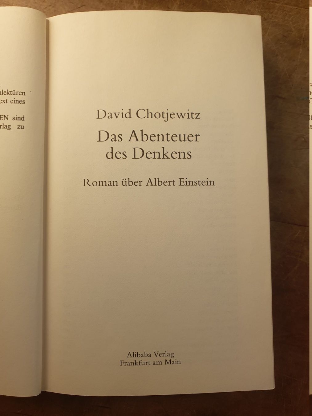 Libri: Abenteuer des Denkens - David Choljewitz – Usato da Zürich venduto da loosebone 5
