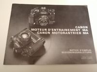 Canon Motorantrieb MA - Bedienungsanleitung