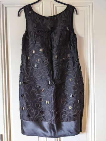 MARCHESA NOTTE : Robe en soie noire t. 36 - PN 3'000.-