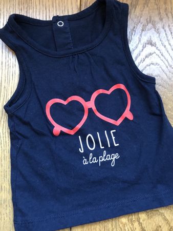T-shirt bleu marine - taille 62