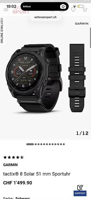 Garmin Smartwatch: Garmin Tactix 8 Solar – Nuovo e nell'imballaggio originale da Saignelégier venduto da noa_lw5j 1