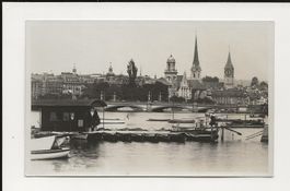 AK ca.1920 Stadt Zürich mit Bootsvermietung vorne 🤩