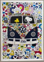 Death: Snoopy & California VW Camper, POP Art, signiert