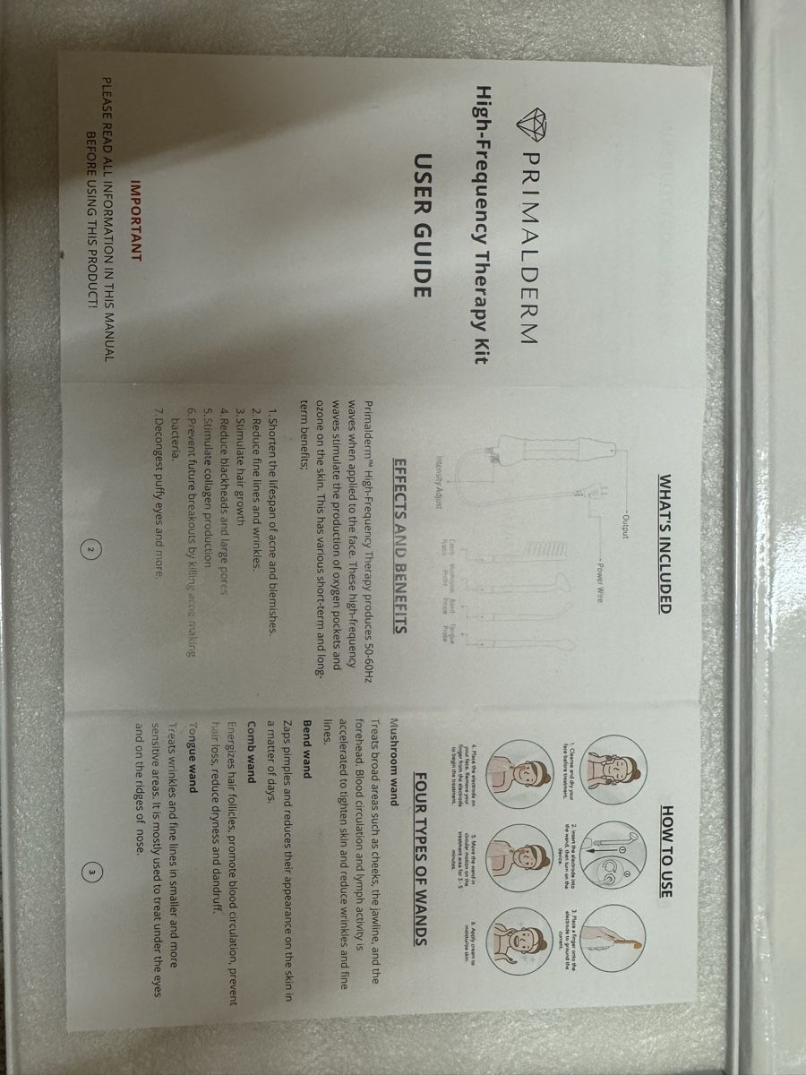 Cura del viso: PRIMALDERM High Frequency Therapy Kit - Neuwertig! – Nuovo (secondo la descrizione) da Zürich venduto da Rae0850 2
