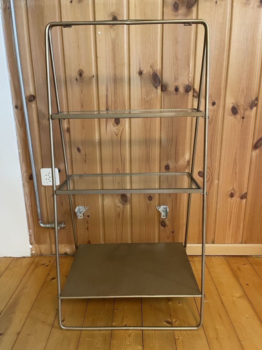 Scaffali: Regal aus Metall mit Glasplatten Messingoptik – Nuovo (secondo la descrizione) da Mels venduto da Atelier-Ale