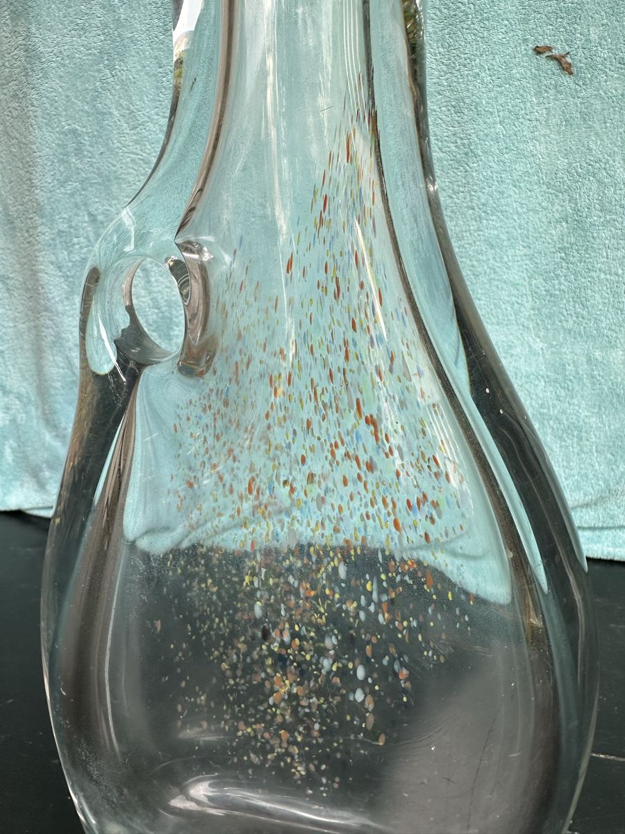 Vasen & Gefässe: Vase en verre soufflé à la main avec anse 40cm – Gebraucht aus Lausanne von artnouveau04 1