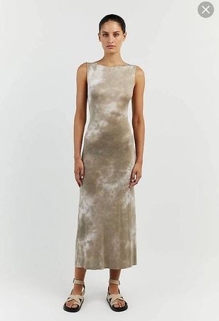 DISSH Casper moss tie dye midi dress