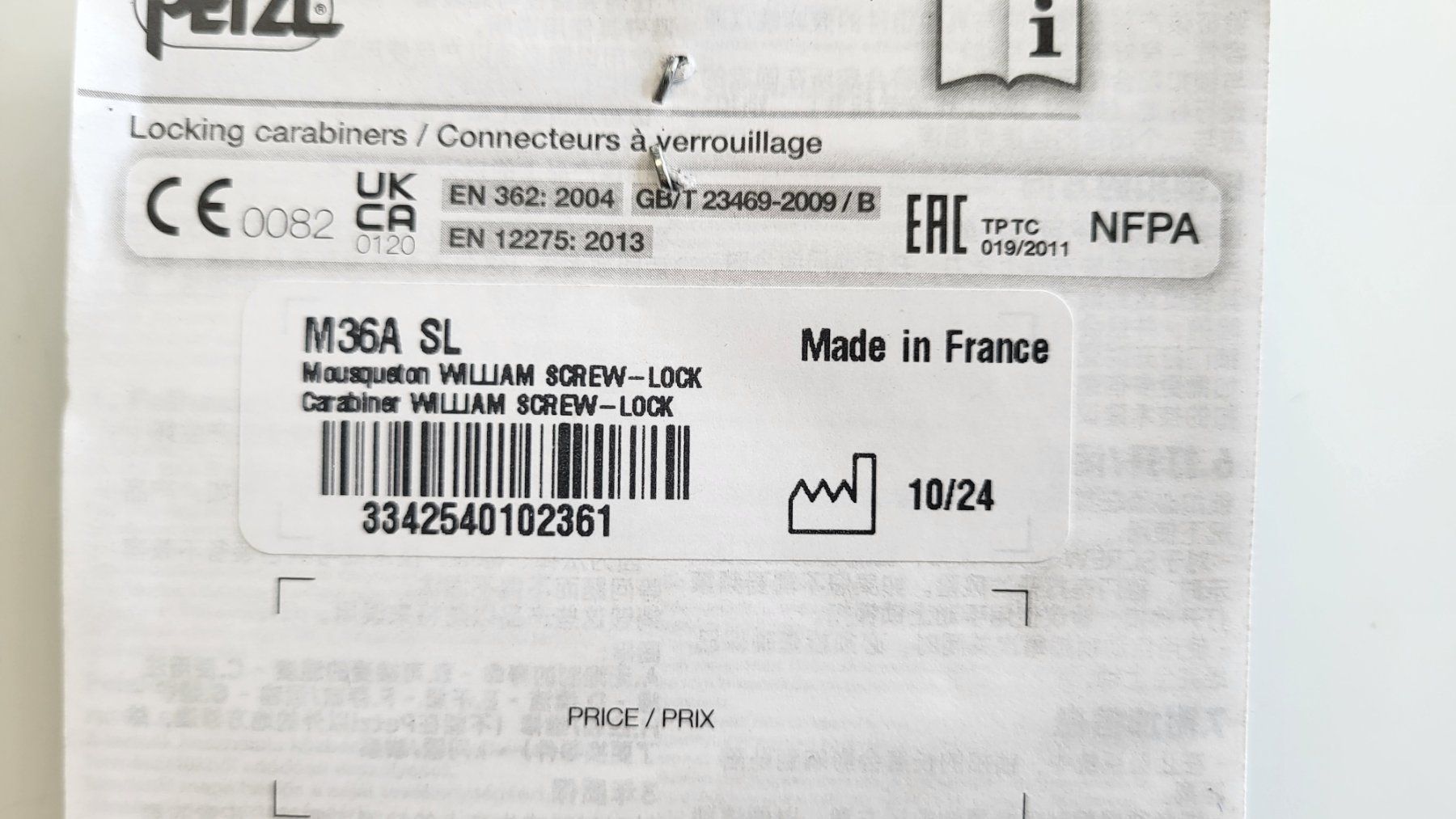 Kletterausrüstungen: Petzl William Karabiner SL grau – Neu und originalverpackt aus Davos Dorf von Milwaukee02 3