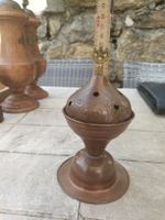 Encensoir en cuivre gravé hauteur 15 cm bon état