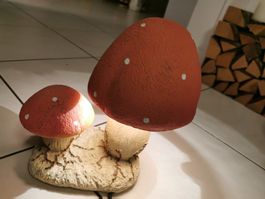 Pilzlampe Deko Pilzleuchte Herbstdeko