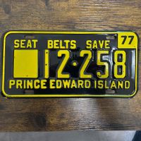 🇨🇦 1977 Vintage Autonummer - Prince Edward Island 12-258 -