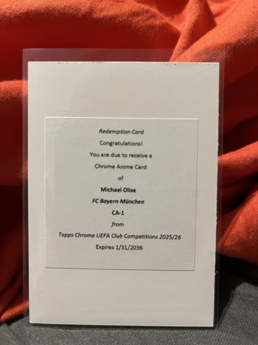 Topps Carte collezionabili: Topps Chrome UCC 2025/26 Redemption Anime Michael Olise CA-1 – Nuovo (secondo la descrizione) da Dornach venduto da Raulgp7