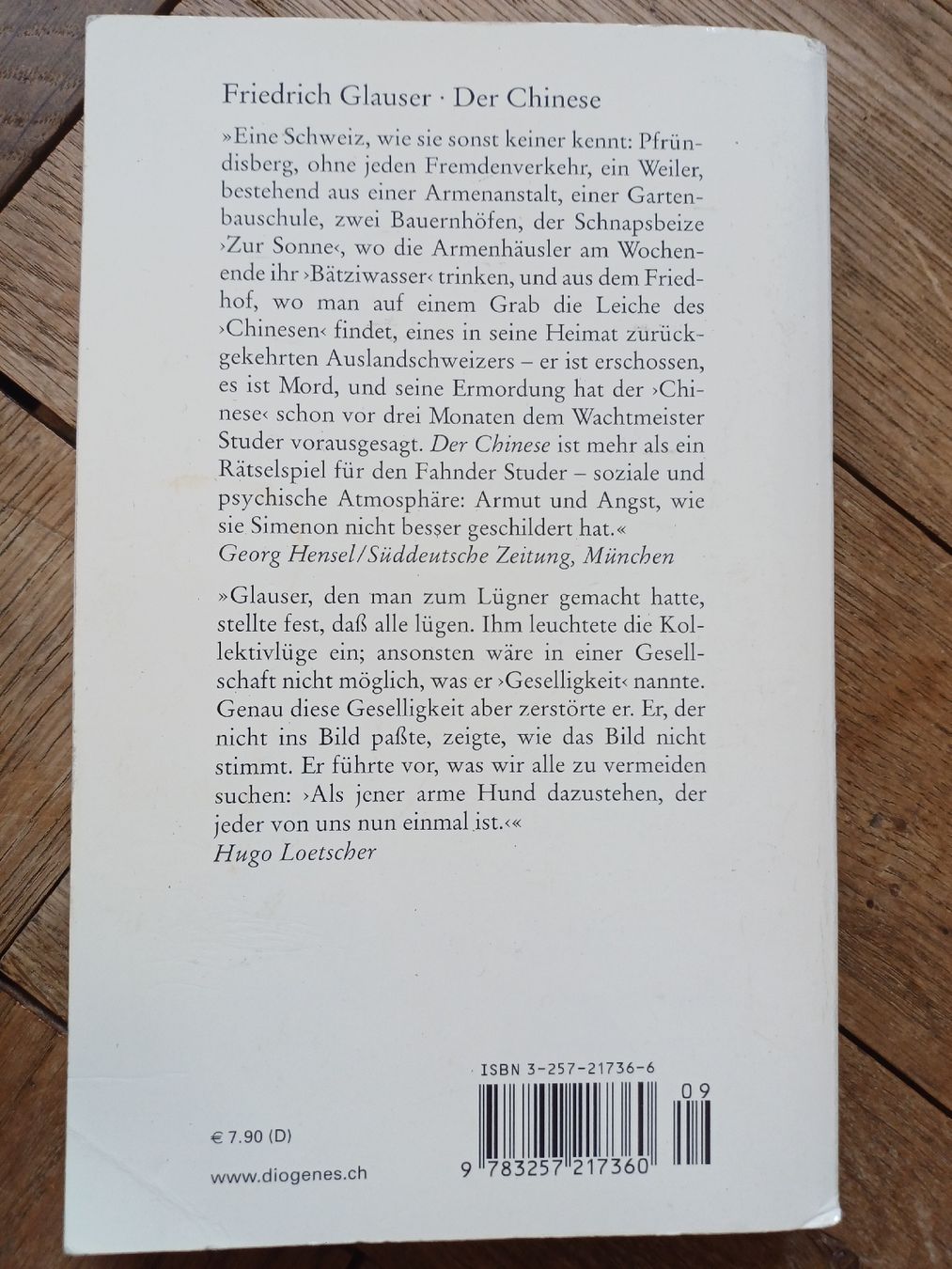 Libri: Friedrich Glauser Der Chinese Roman Diogenes – Usato da Bern venduto da rikivip 1