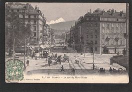 CP/ Genève,  La rue du Mont Blanc , 1906