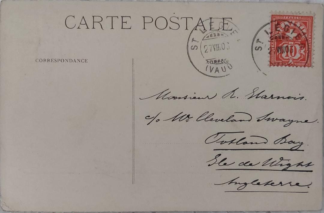 Cartoline postali: BLONAY - Le Château - Train - 1906 – Usato da Delémont venduto da Domdom1 1