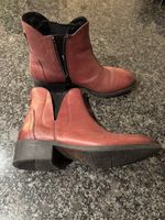 Chice weinrote Leder-Stiefeletten Gr.38