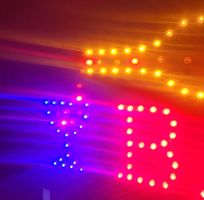 💛💜 Obercooles original 90er Cocktail Schild LED (blinkt)