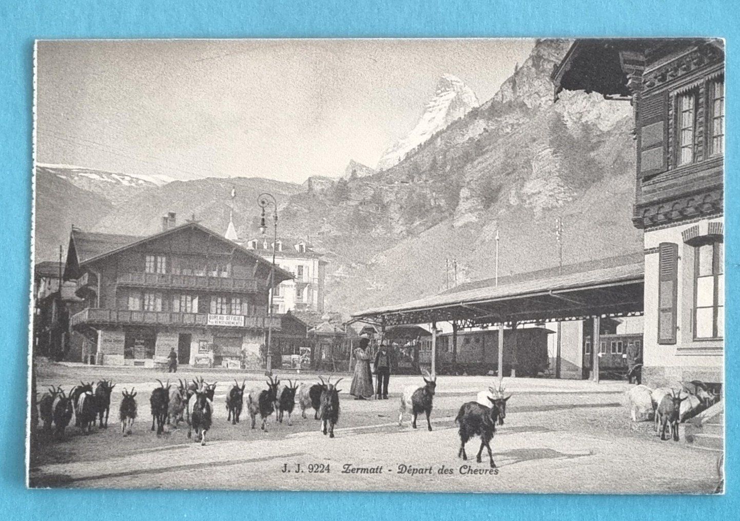 Ansichtskarten: Zermatt - Bahnhof - Eisenbahn – Gebraucht aus Rothrist von RROENK