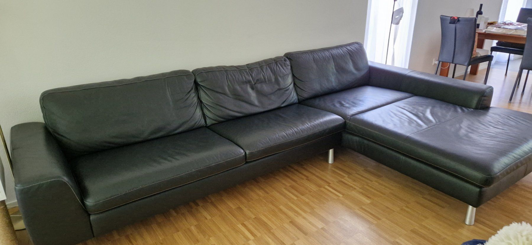 Divani: schwarzes Lederecksofa – Usato da Windisch venduto da Nadine0123