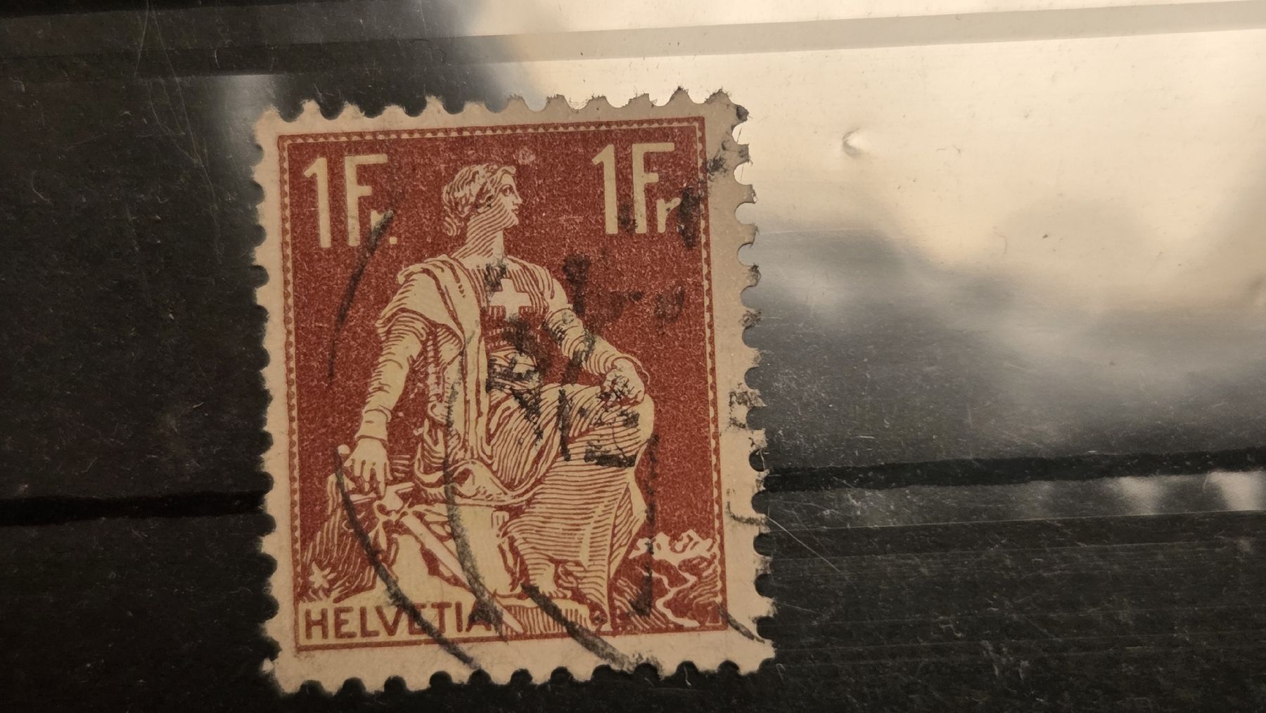 Tutti i francobolli: 115z 1 Fr. Abart Putzer – Usato da Arni AG venduto da Moth68