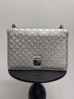 Marc Cain Handtasche Silber Ledertasche Crossbody Kette