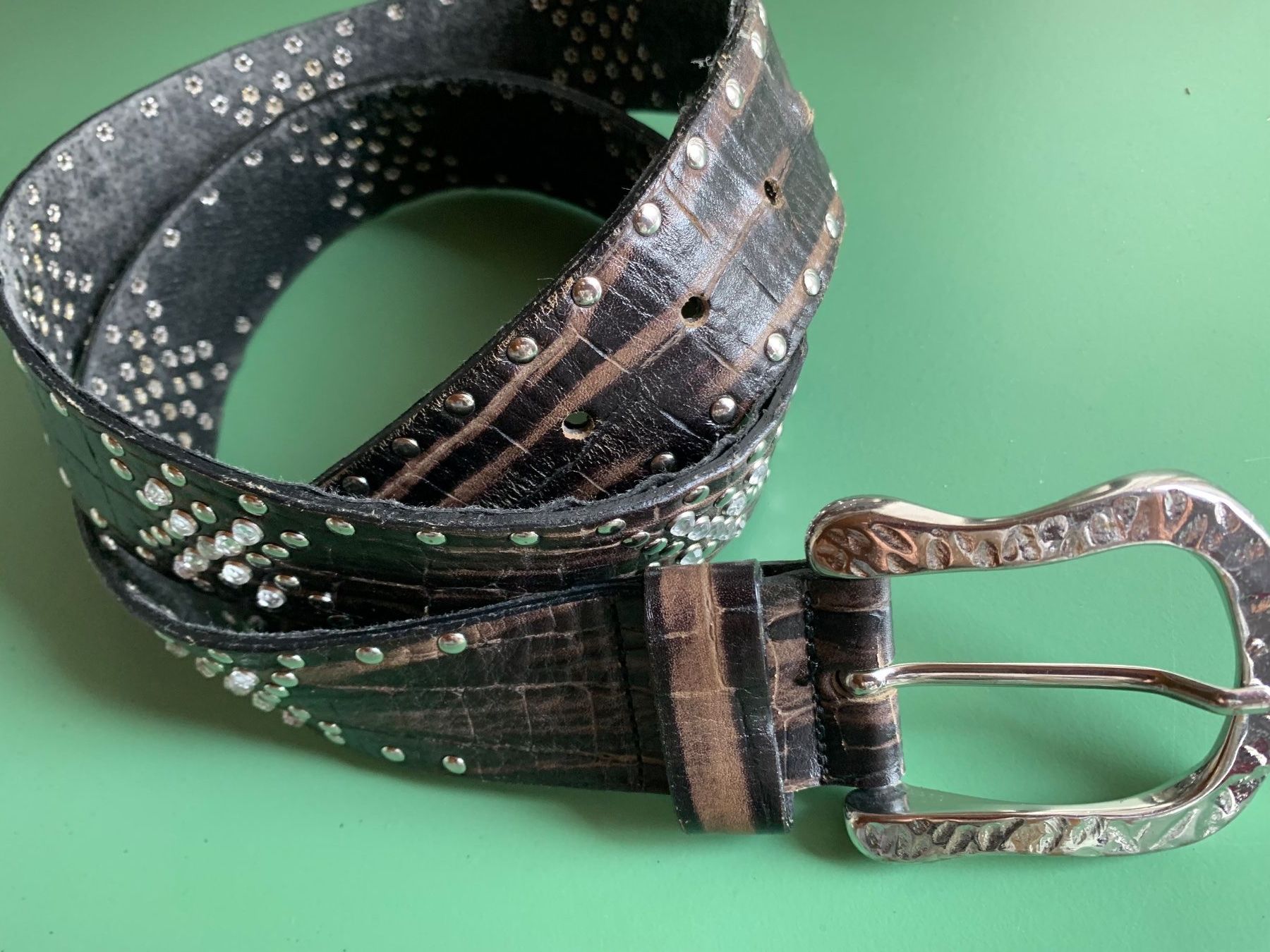 Gürtel: Ledergürtel braun, Western-oder Bohostil, 100cm – Gebraucht aus Wiesendangen von Babalegi 4