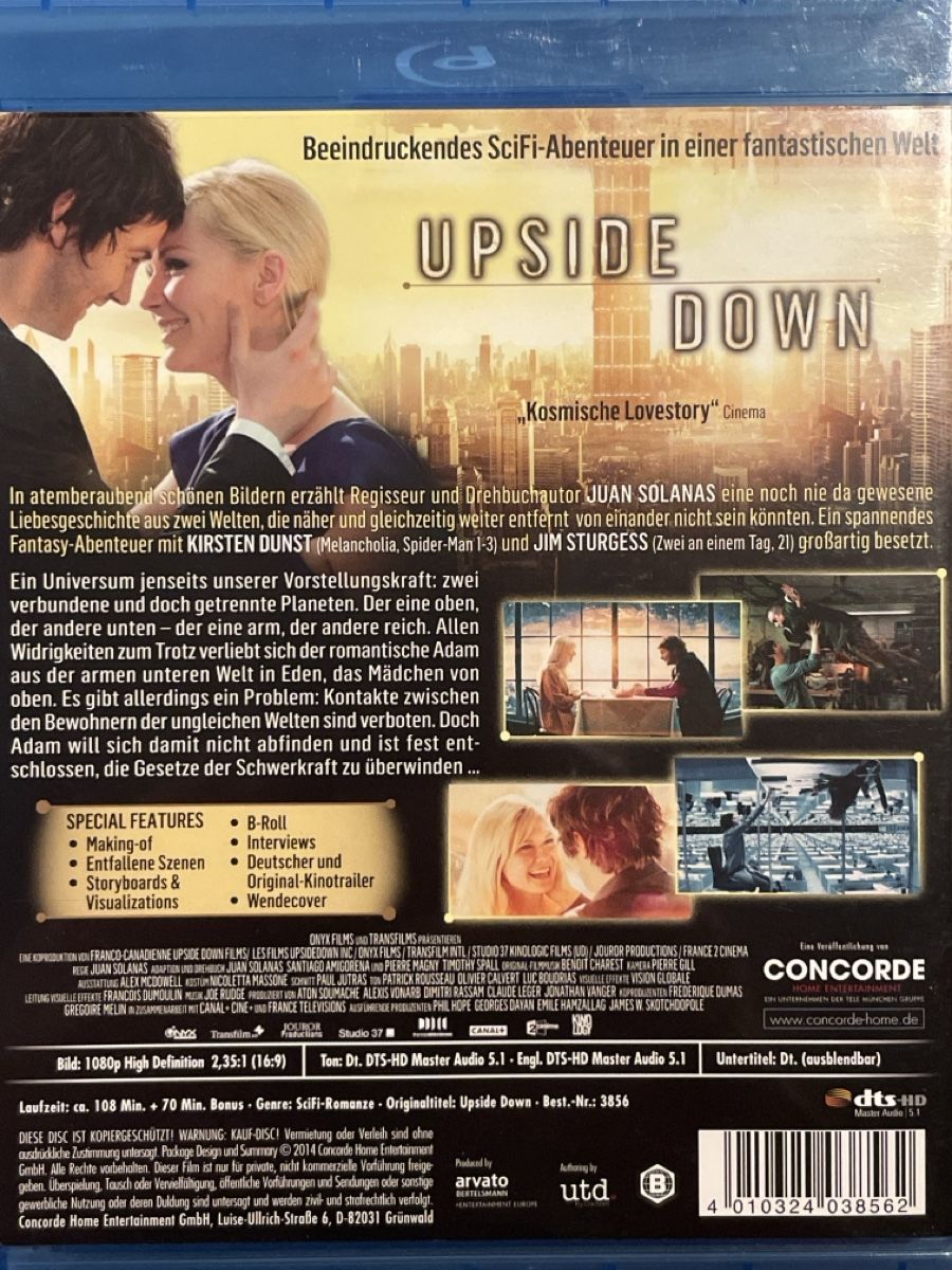 Tutti i DVDs: Upside Down (2012) – Usato da Waldenburg venduto da Gonzo8 1
