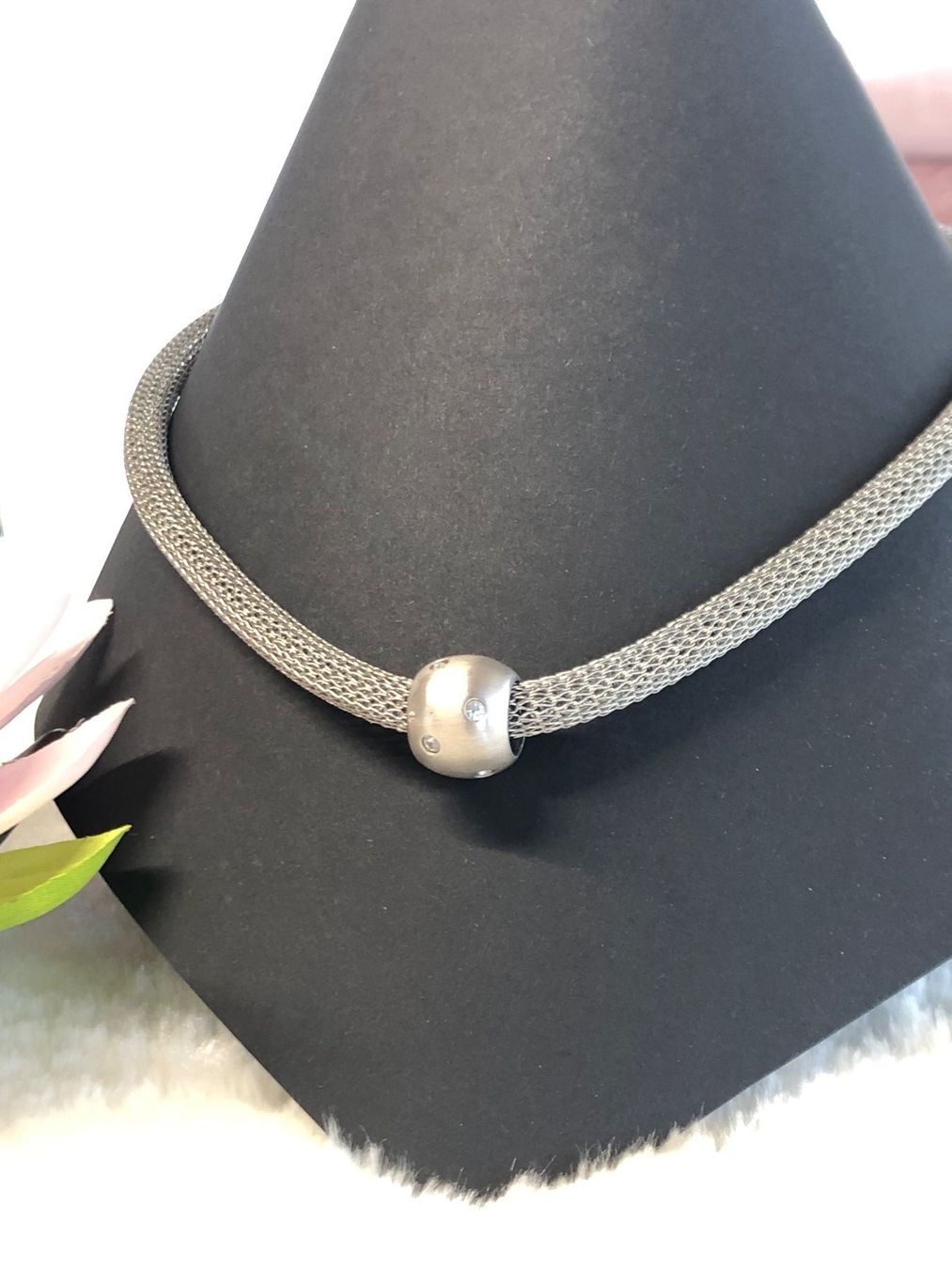 Ketten: Edelstahl Collier mit Silber Anhänger 45cm – Neu (gemäss Beschreibung) aus Zäziwil von blackpearl