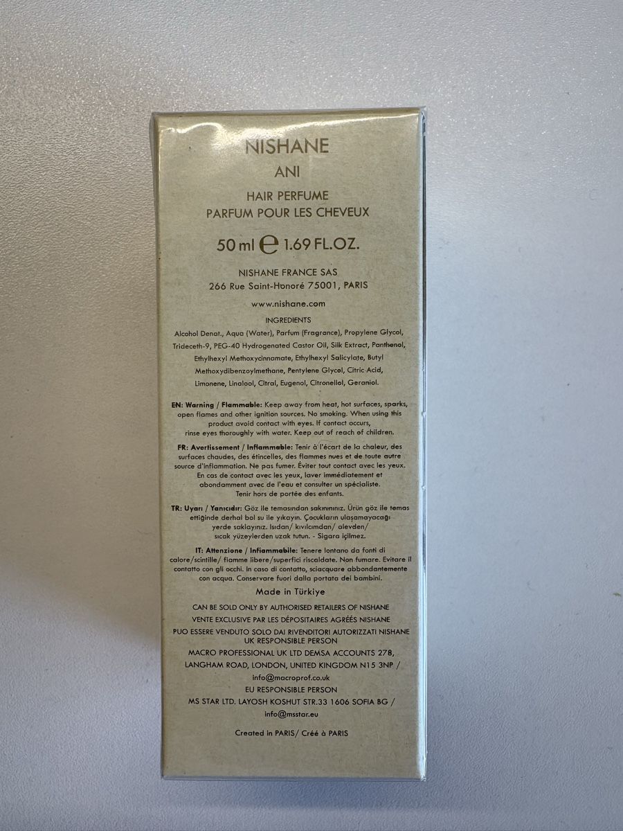 Nishane Profumi & Eau de Toilette: Nishane Ani Profumo per capelli. – Nuovo e nell'imballaggio originale da Lausanne venduto da Zorrus77 1