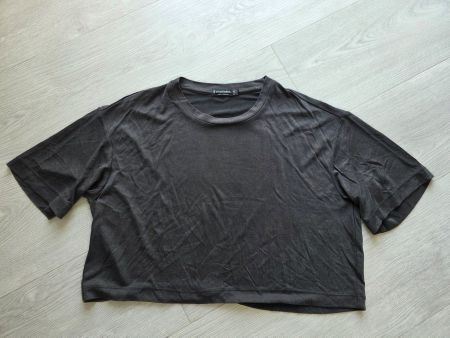 Crop Shirt Stradivarius schwarz, Gr. S
