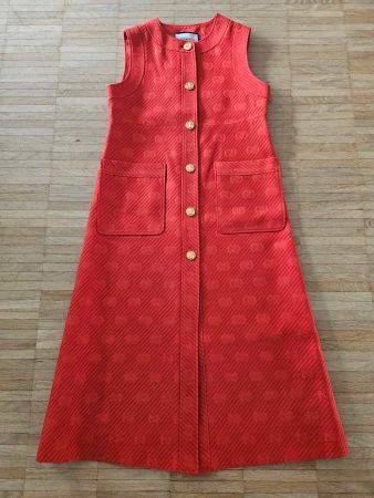 GUCCI Kleid Wolle-Seide rot