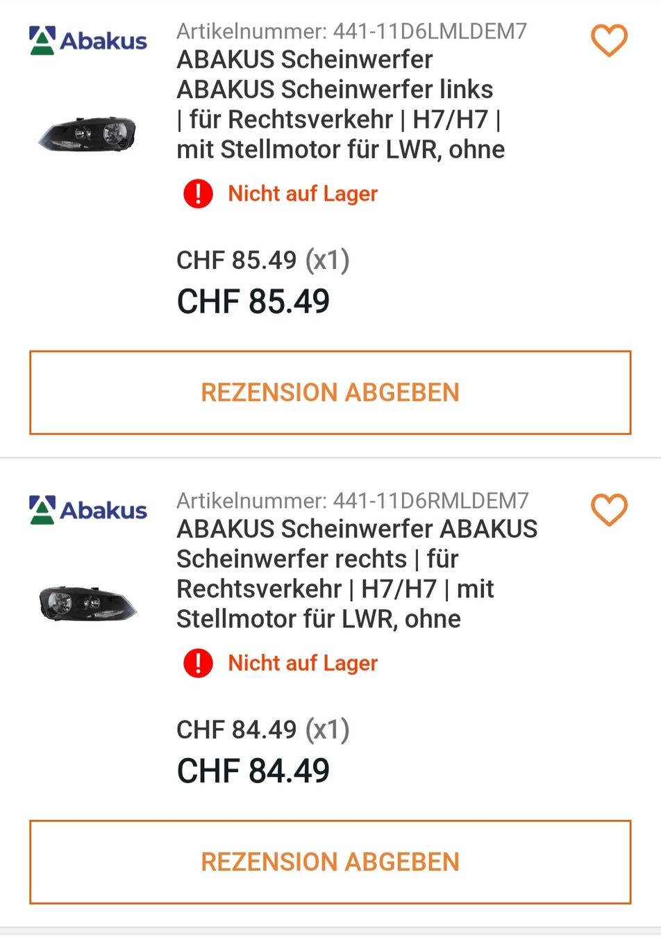 VW Scheinwerfer: VW Polo Hauptscheinwerfer – Neu (gemäss Beschreibung) aus Balgach von Figo1234
