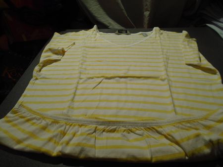 T-Shirt Grösse 40/42, Tchibo, gelb/weiss gestreift