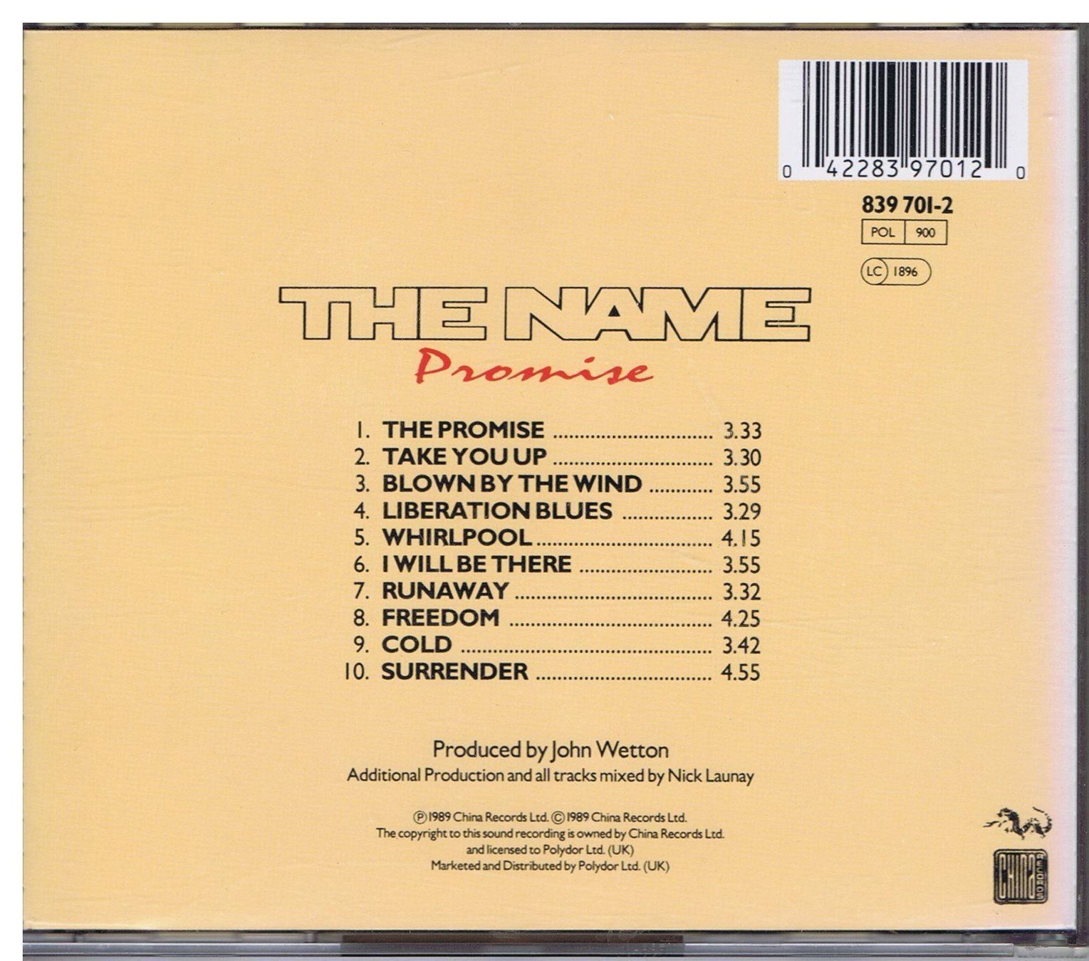 CDs: The Name / Promise – Gebraucht aus Unterengstringen von Lastchance 1