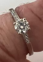 Solitär 950 Platin mit Brillanten, FVS2 0.308 ct