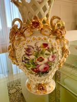 Antike Vase Gefäss Amphore Porzellan Figur Skulptur Gold