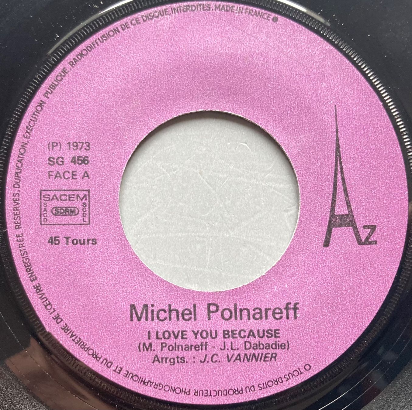 Dischi in vinile: MICHEL POLNAREFF - I LOVE YOU BECAUSE – Usato da Poliez-Pittet venduto da Newtown-Records 2